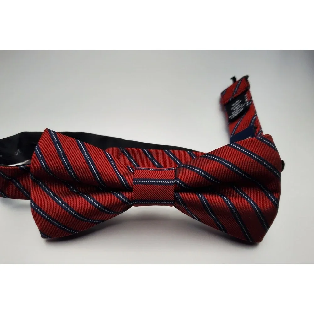 Wembley Polyester Bow Tie Red Blue‎ White Checked 2